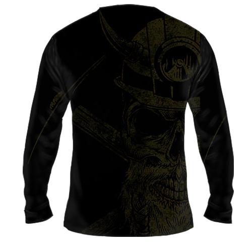 Мужской 3D лонгслив Deep Rock Galactic - Danger Darkness Dwarves (вид сзади)