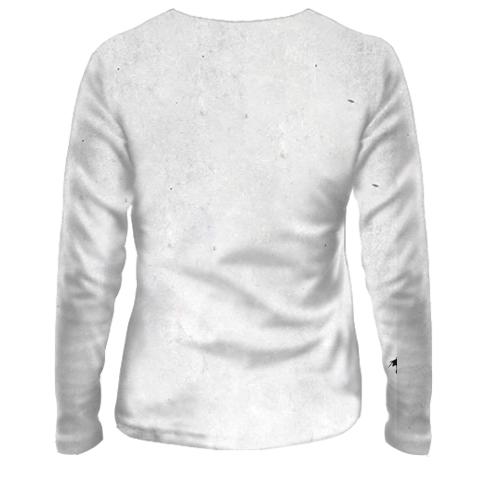 Женский 3D лонгслив Emblems Darkness (вид сзади)