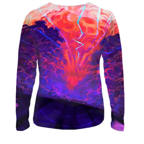 Женский 3D лонгслив Disco Elysium, art (вид сзади)