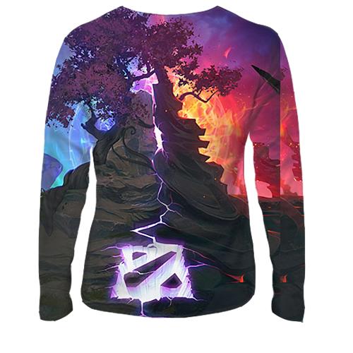 Женский 3D лонгслив Dota 2 - Clash of the Ancients (вид сзади)