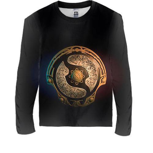 Дитячий 3D лонгслів The International - Dota 2 Aegis (вид спереду)