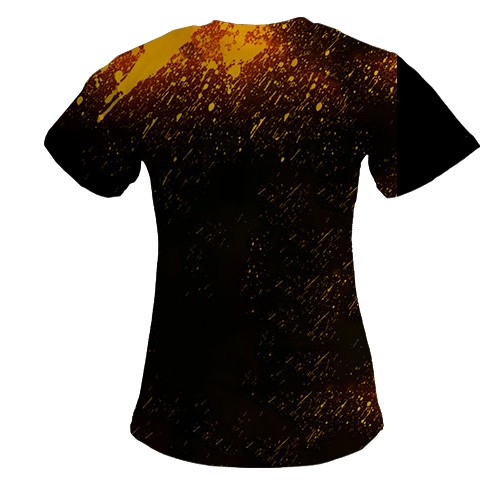 Женская 3D футболка Deep Rock Galactic - Dwarfs (вид сзади)