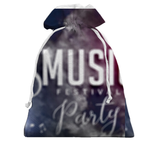 Подарунковий мішечок Music festival party (вид ззаду)