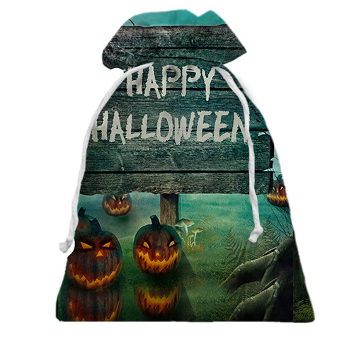 Подарочный мешочек Happy Halloween. (вид сзади)