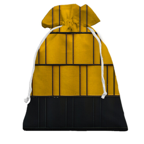Подарунковий мішечок Yellow-black pattern (вид спереду)