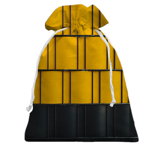 Подарунковий мішечок Yellow-black pattern (вид ззаду)