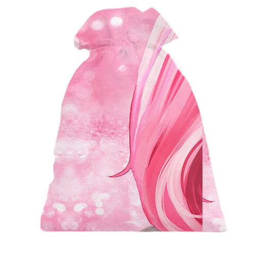 Подарочный мешочек Pink anime girl (вид сзади)