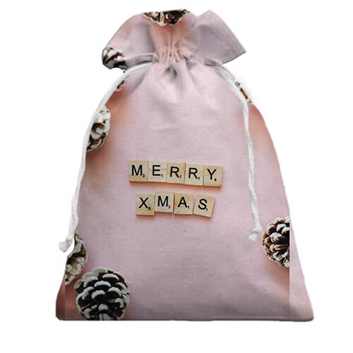 Подарочный мешочек Merry Christmas 2 (вид спереди)