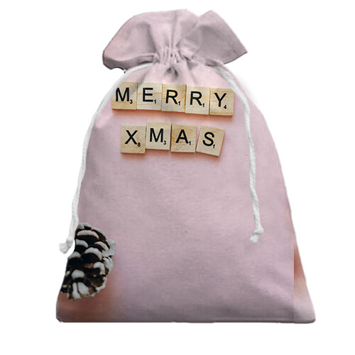 Подарочный мешочек Merry Christmas 2 (вид сзади)