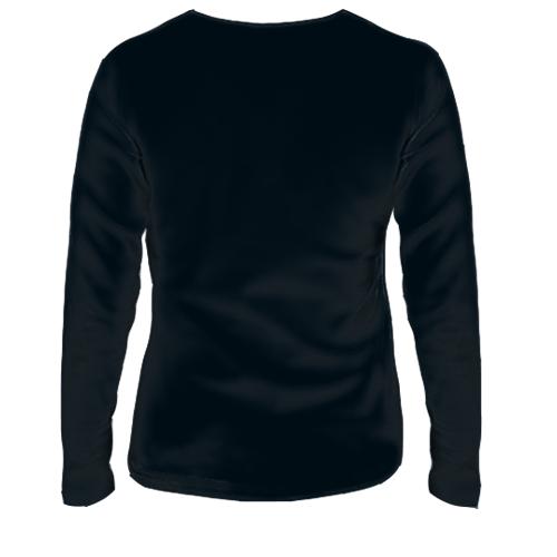 Женский 3D лонгслив Мимик подарок (вид сзади)