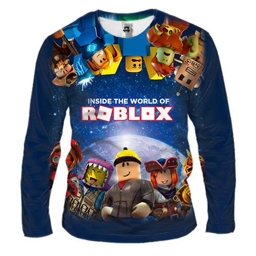 Чоловічий 3D лонгслів Roblox - inside the world (вид спереду)