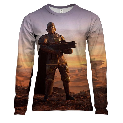 Женский 3D лонгслив Helldivers II - Democracy and Freedom (вид спереди)