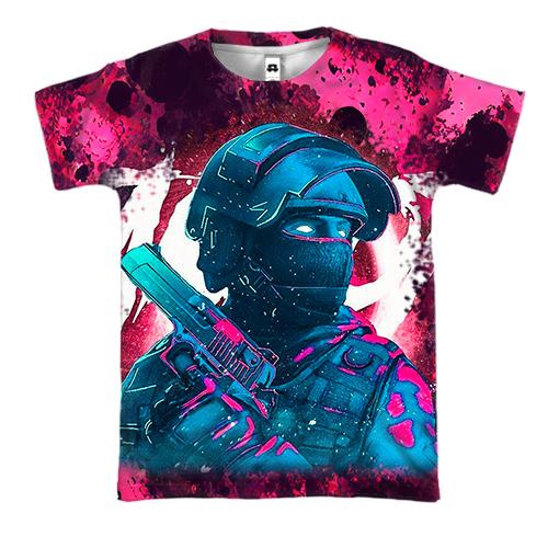 3D футболка STANDOFF 2 (Pink) (вид спереди)