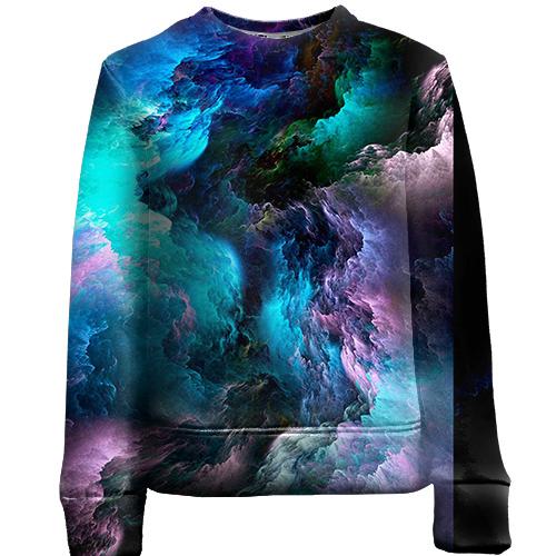 Дитячий 3D світшот з яскравими клубами диму (вид спереду)