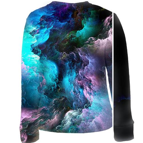 Дитячий 3D світшот з яскравими клубами диму (вид ззаду)