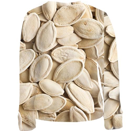 Детский 3D свитшот с семенами тыквы (вид сзади)