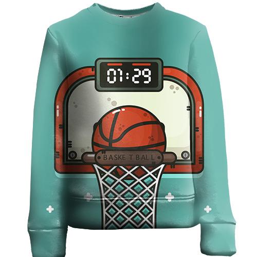 Дитячий 3D світшот з баскетбольним кільцем (вид спереду)