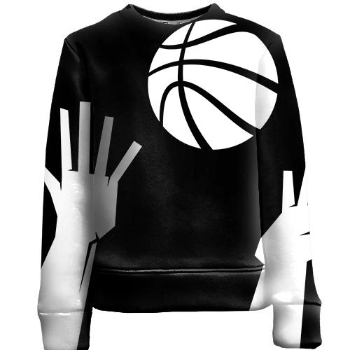 Дитячий 3D світшот Basketball hand (вид спереду)