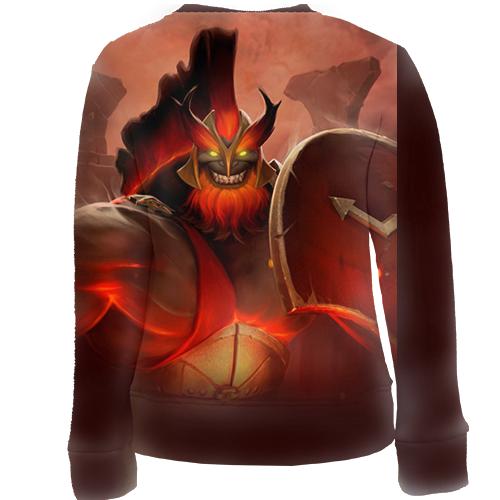 Детский 3D свитшот Воин с рыжей бородой (вид сзади)