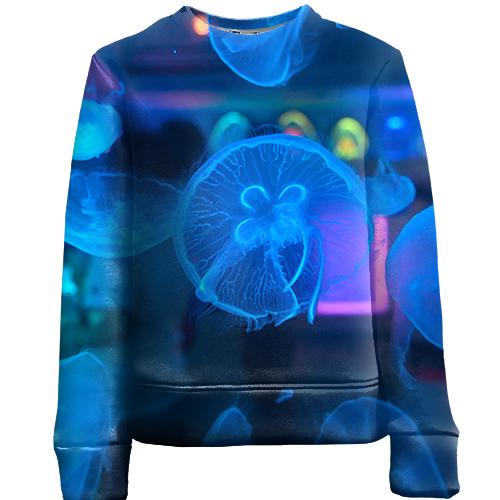 Детский 3D свитшот Медуза арт 2 (вид спереди)