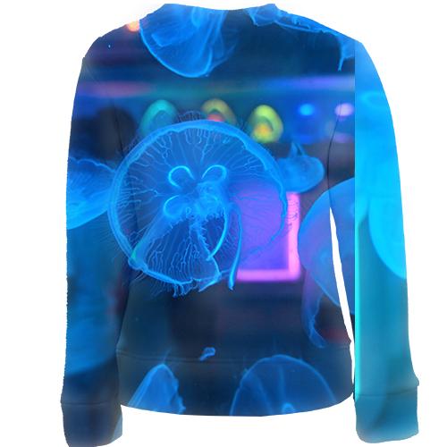 Детский 3D свитшот Медуза арт 2 (вид сзади)