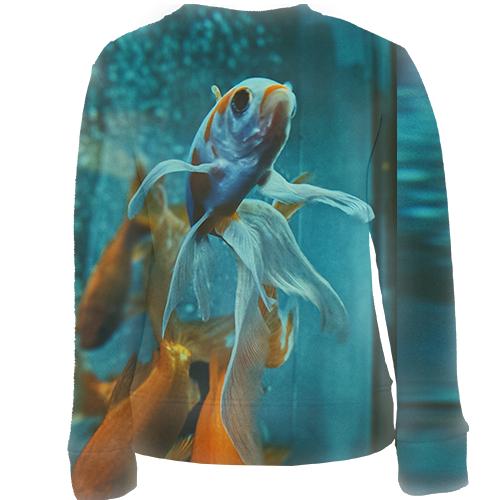 Детский 3D свитшот Золотая рыбка (вид сзади)