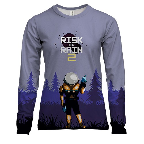 Жіночий 3D лонгслів Risk Of Rain 2 (вид спереду)