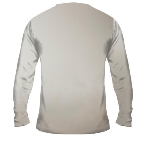 Чоловічий 3D лонгслів з восьминогом (2) (вид ззаду)