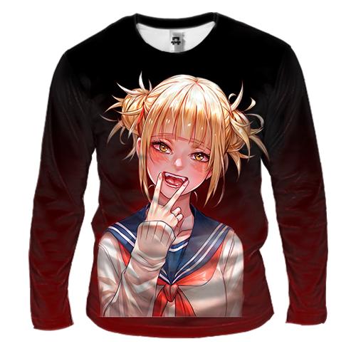 Мужской 3D лонгслив Химико Тога - МГА (вид спереди)