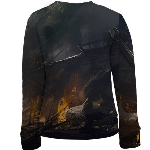 Детский 3D свитшот Кот военный (вид сзади)