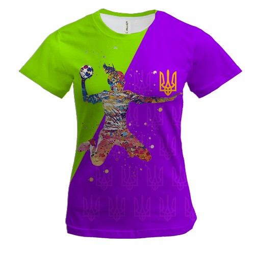 Жіноча 3D футболка Гандбол UA (вид спереду)