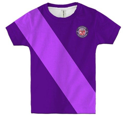 Дитяча 3D футболка форма ФК Тулуза (вид спереду)