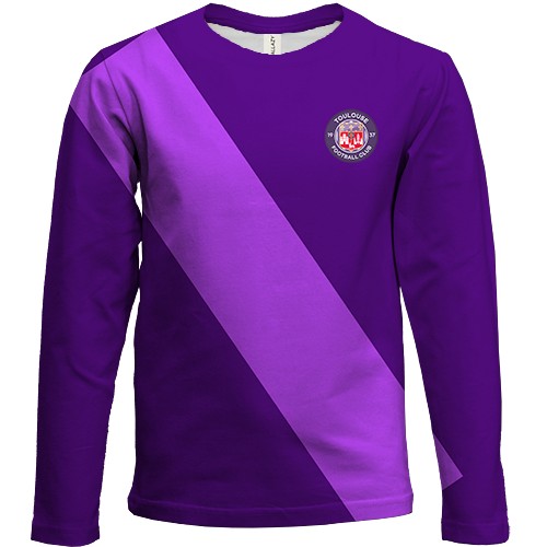 Детский 3D лонгслив форма ФК Тулуза (вид спереди)