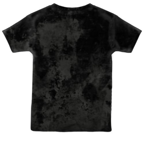 Детская 3D футболка Перо с совой АРТ (вид сзади)