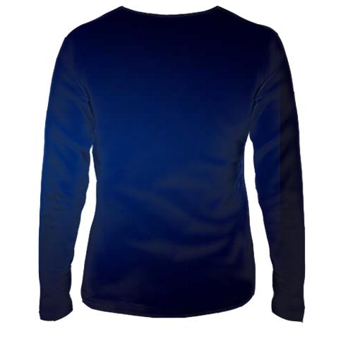 Женский 3D лонгслив со змеей в короне (вид сзади)