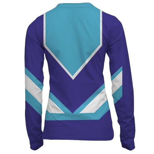 Женский 3D лонгслив Сладкая девочка Надежда (сгущенка) (вид сзади)