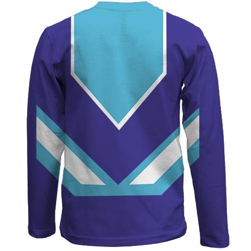 Детский 3D лонгслив Сладкая девочка Вика (сгущенка) (вид сзади)