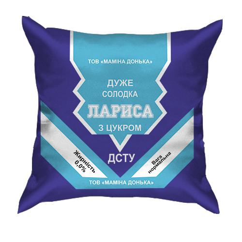 3D подушка Солодка дівчинка Лариса (згущенка) (вид спереду)