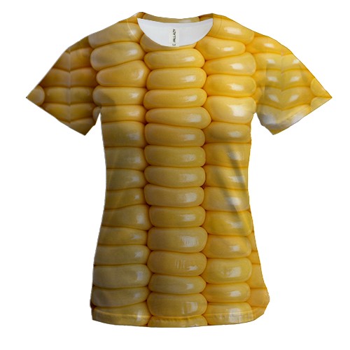 Жіноча 3D футболка Кукурудза (вид спереду)