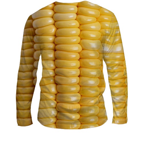 Чоловічий 3D лонгслів Кукурудза (вид ззаду)