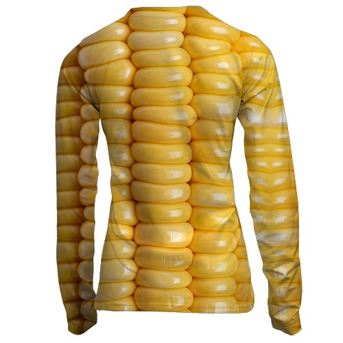 Жіночий 3D лонгслів Кукурудза (вид ззаду)