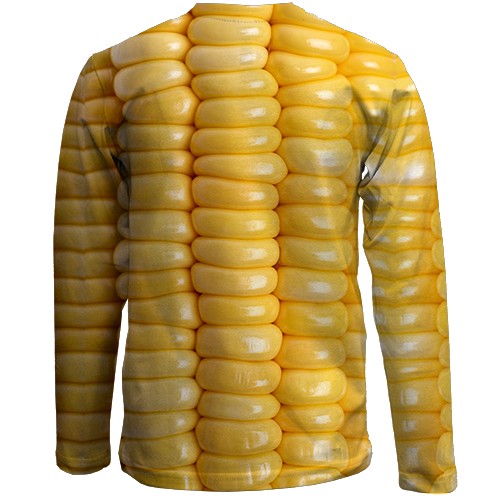 Детский 3D лонгслив Кукуруза (вид сзади)