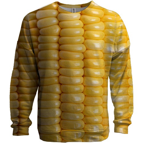3D свитшот Кукуруза (вид спереди)