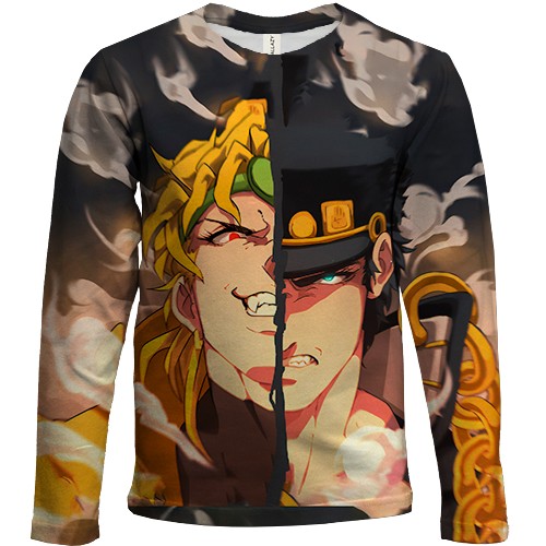 Детский 3D лонгслив Dio Brando x Jotaro Kujo - Jojo