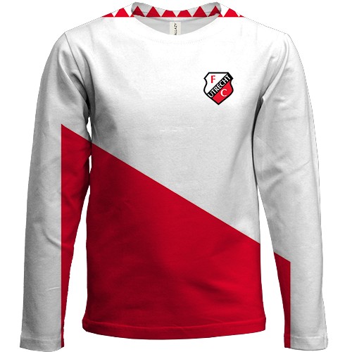 Дитячий 3D лонгслів форма ФК Утрехт (вид спереду)