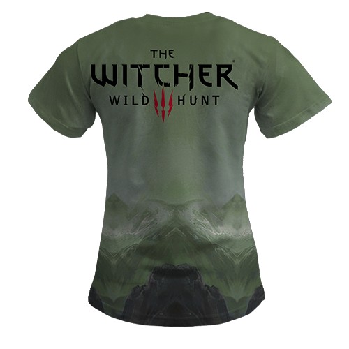 Жіноча 3D футболка "Witcher 3: Wild Hunt" (вид ззаду)