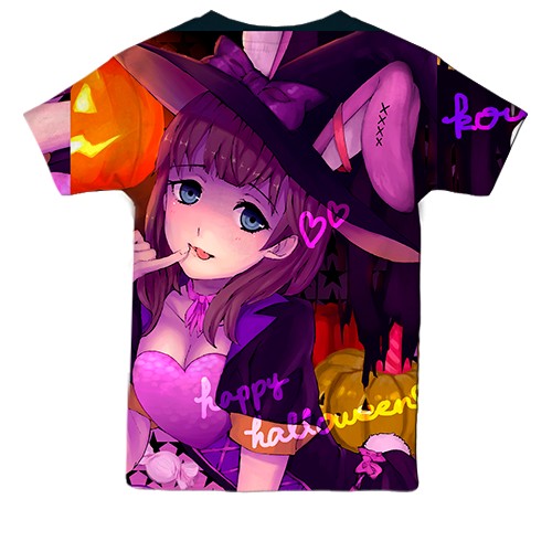 Дитяча 3D футболка Anime halloween girls (вид ззаду)