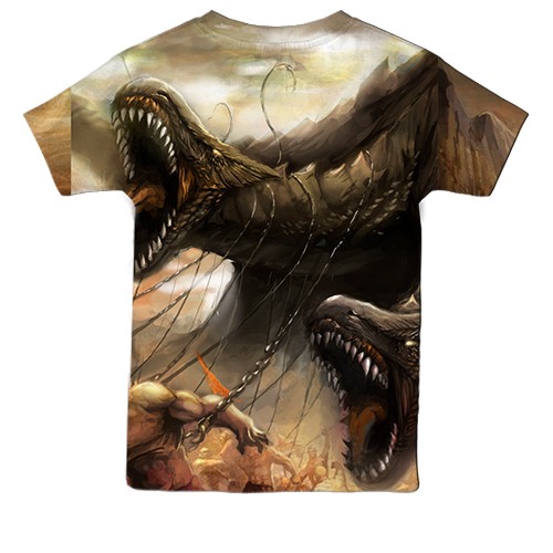 Детская 3D футболка Dinosaurs (вид сзади)