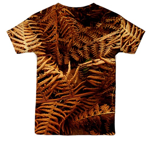 Дитяча 3D футболка Yellow leaves pattern (вид ззаду)