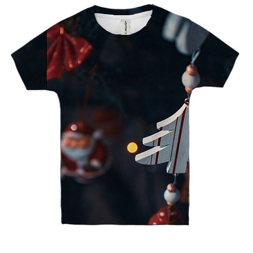 Детская 3D футболка Christmas toy 2 (вид спереди)
